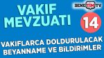Vakıflarca Doldurulacak Beyanname ve Bildirimler