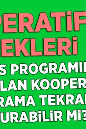 KOOP-DES Programında Destek Alan Kooperatifler Programa Tekrar Başvurabilir Mi? | 50 Soruda KOOP-DES